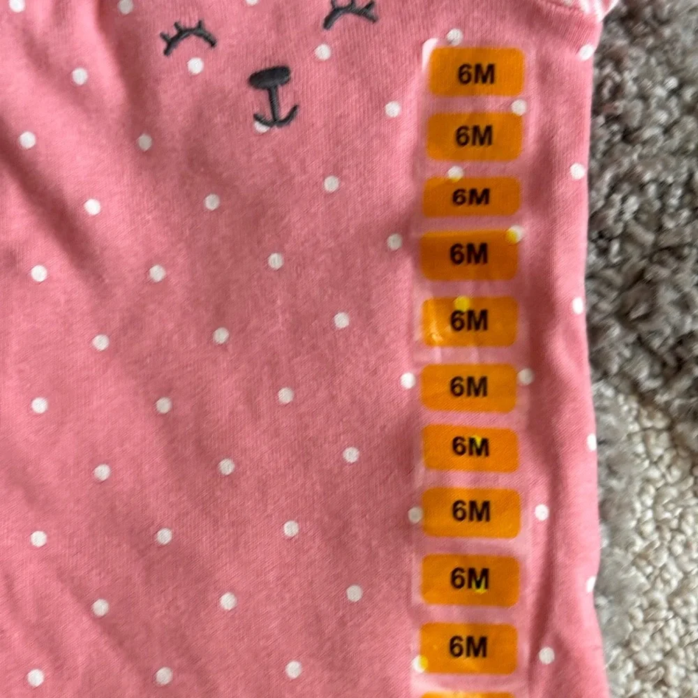 Carter's Pink Striped and Polka Dot Tee